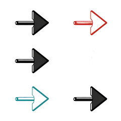 Poster - Set of Cursor click icon ,symbol for website computer