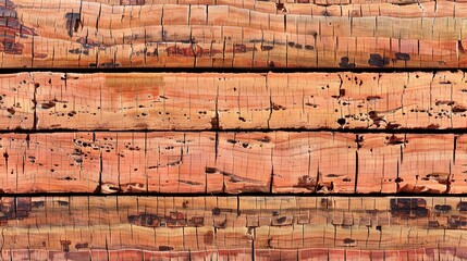 Wall Mural -   A close-up photo of half a wooden board used as a wall divider