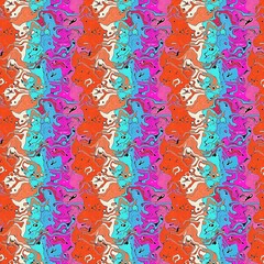 Whimsical ink splodge digital pattern with fun dripping paint effect graphic design. Playful summer party fun backdrop to wall and paper artwork in repeatable cover