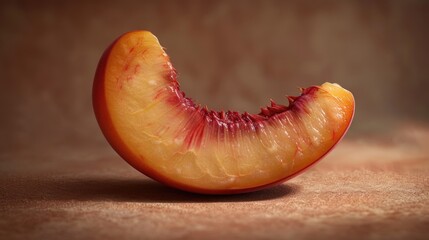 Poster - Fresh peach sits atop a wooden table