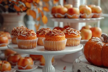 Poster - Pumpkin Spice Cupcakes Autumn Treats