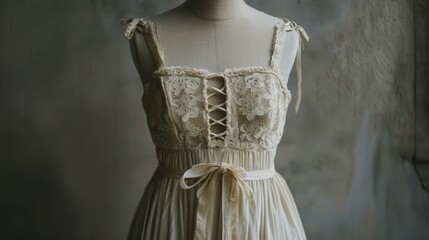 Poster - A dress displayed on a mannequin stand