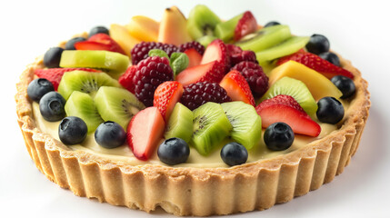 Wall Mural - Summer's Delight: A Vibrant Fruit Tart