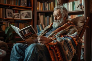 Poster - A person sits in a chair, engrossed in a book, providing an intimate atmosphere