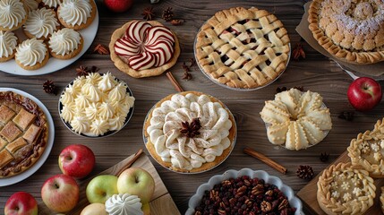 Sticker - Assortment of Pies and Pastries for a Delicious Feast