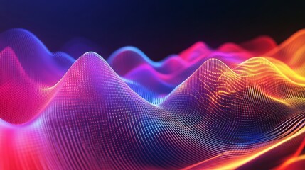 Poster - Data visualization background with clean lines and vivid