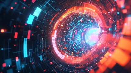 Poster - Data-centric tech backdrop with clean visuals and bright