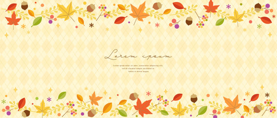 autumn frame vector design 