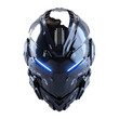 © McClerish - Futuristic Black Helmet with Blue Lights