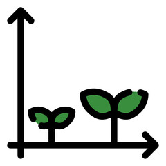 Wall Mural - plant growth icon 