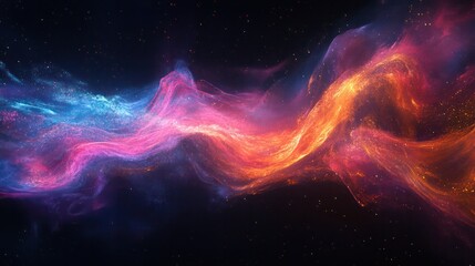 Poster - A colorful, swirling galaxy of stars and dust