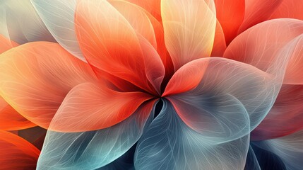 Poster - A colorful flower with red, blue, and yellow petals