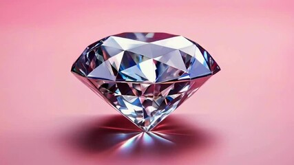 Poster - diamond with Pink background
