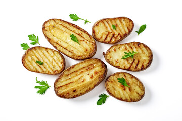 Wall Mural - Grilled Potato Halves with Parsley