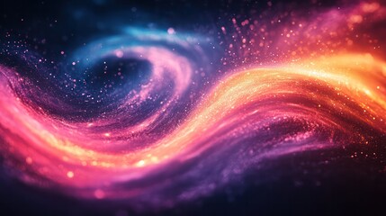 Poster - A colorful swirl of light and dark blue and pink