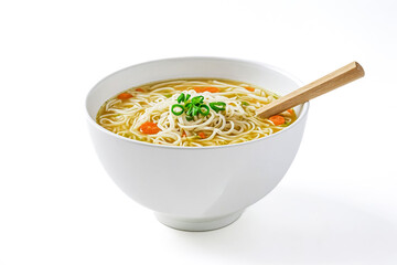 Poster - Bowl of Chicken Noodle Soup with Wooden Spoon