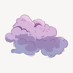 Wall Mural - purple cloud illustration vector