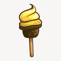 Sticker - ice cream illustration vector