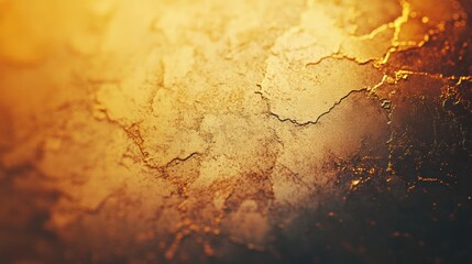 Poster - A vibrant golden abstract texture with intricate patterns, creating a warm and inviting backdrop for various creative uses.