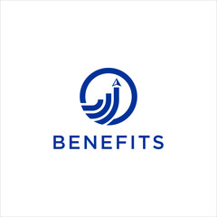 Poster - Increase Financial Growth Logo Design. Vector Icon with Arrow and Chart for Investment, Business, and Consulting Brand Identity. Modern, Simple, Clean Concept for Finance, Tech, and Progress