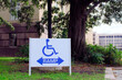 © Neal - Wheelchair access sign near a public building