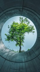 Wall Mural - sustainability conceptual image, minimalist, beautiful, centered,