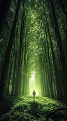 Wall Mural - forest conceptual image, minimalist, beautiful, centered,