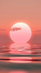 Wall Mural - sun conceptual image, minimalist, beautiful, centered,