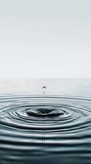 Wall Mural - water drop conceptual image, minimalist, beautiful, centered