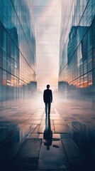 Wall Mural - business conceptual image, minimalist, stunning, beautiful, centered,