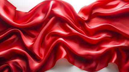 red fabric close-up wave background