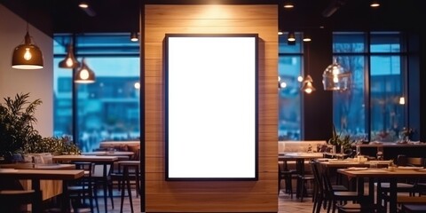 Canvas Print - Empty Frame in a Restaurant