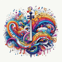 Wall Mural - this vector about symphony of color 