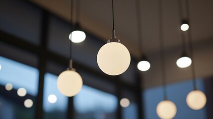 Poster - Light fixtures suspended from ceiling : Generative AI