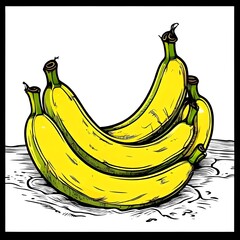 Wall Mural - bananas on a white background bananas are in yellow color 