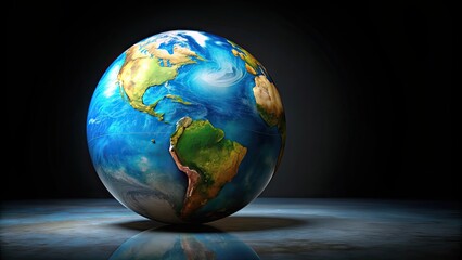 Wall Mural - earth globe on black background, world, planet, globe, geography, black, background, space, universe