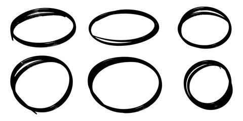 Leinwandbilder - Hand drawn cartoon circle line vector illustration doodle sketch style for concept design.