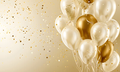 balloon birthday background confetti anniversary happy gold party ballon white. birthday balloon bac