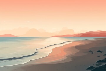 Canvas Print - ocean landscape outdoors horizon.