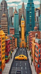 Wall Mural - Wallpaper of felt new york architecture cityscape building.