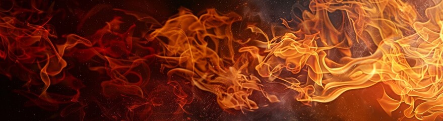 Wall Mural - Abstract Flame Patterns on a Dark Background