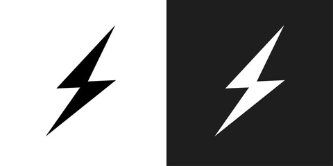 Wall Mural - Thunder bolt icon line art vector