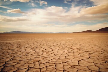 Poster - Clark Dry Lake outdoors horizon desert.