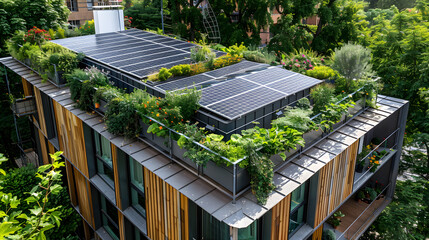 solar panels on the roof