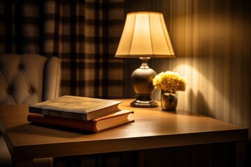 Canvas Print - Table lamp book publication.