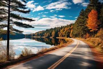 Canvas Print - Road landscape outdoors highway.