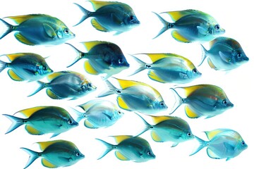 Poster - Colorful tropical fish swimming together