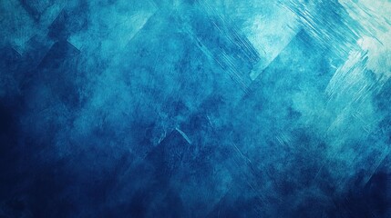 Poster - Abstract Blue Canvas: A mesmerizing abstract background image, featuring a captivating blend of shades of blue, textured with strokes of paint, creating a sense of depth and serenity.