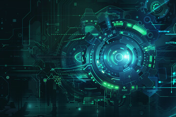 Poster - Abstract Digital Futuristic Interface Design