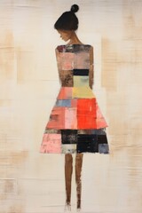 Wall Mural - Woman art painting fashion.